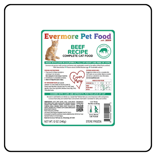Evermore Pet Food Beef for Cats