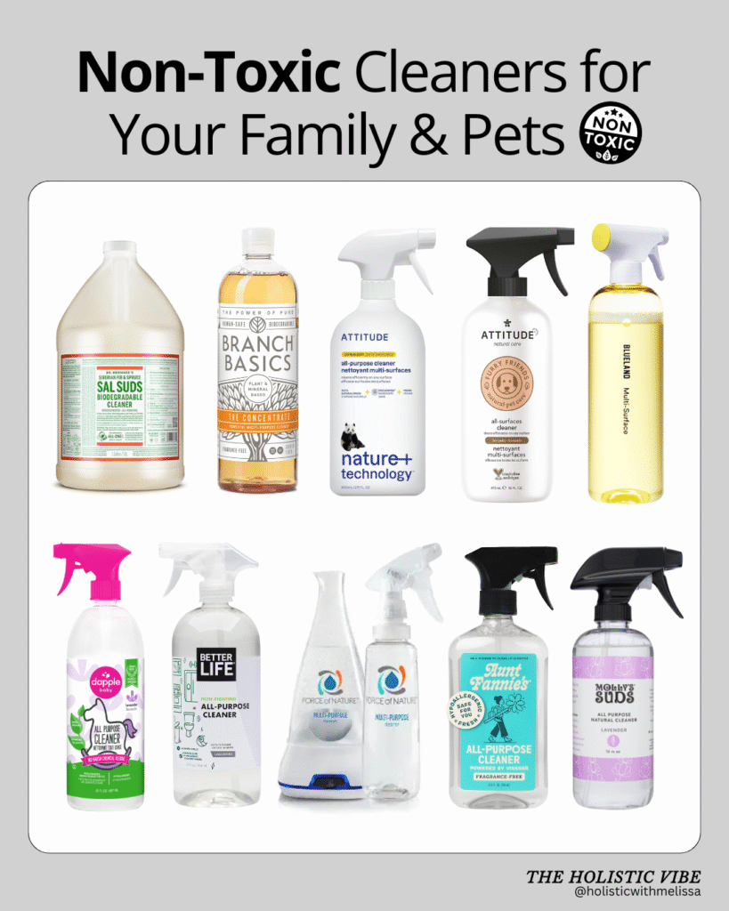 non-toxic versus toxic household all-purpose cleaning products