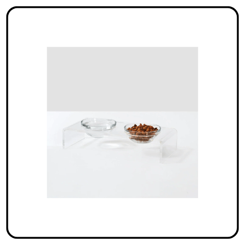 hiddin Small Glass Bowl Feeder