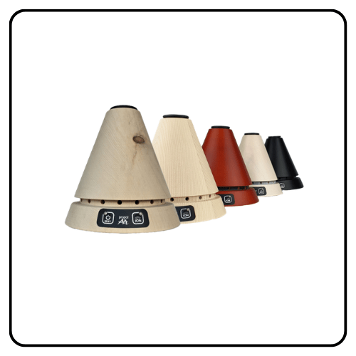 A Propolair propolis diffuser releasing a gentle mist of organic propolis to support indoor air quality and wellness.