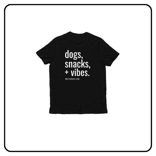 A soft lifestyle t-shirt with "The Ritual" text featuring dogs, snacks, and vibes design for pet lovers.