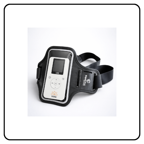 Resona Health EquiVibe Band worn comfortably on a horse's neck, securing the VIBE PEMF device over the vagus nerve cluster for natural equine wellness support.