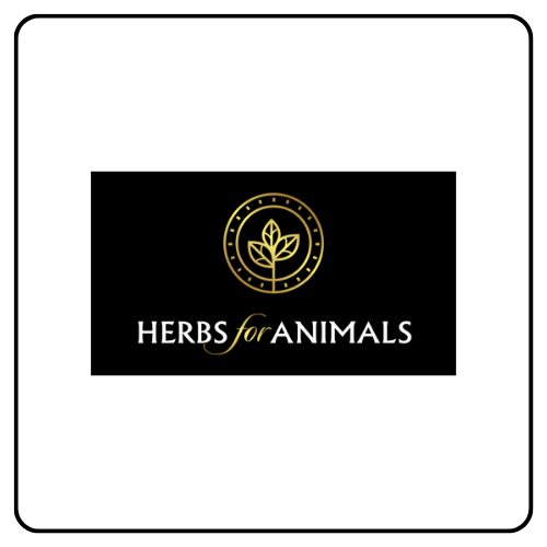 Herbs for Animals brand logo for HerbsforAnimals.com, featuring natural elements that represent organic botanical supplements and proactive lifestyle wellness for dogs, cats, and horses.