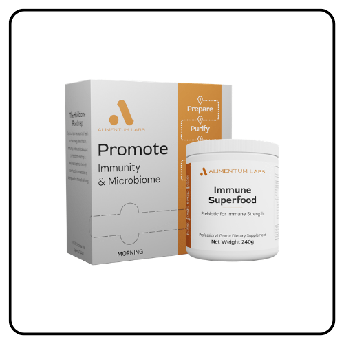 Systemic Formulas Promote supplement bottle showing clean labeling on a professional dietary product.